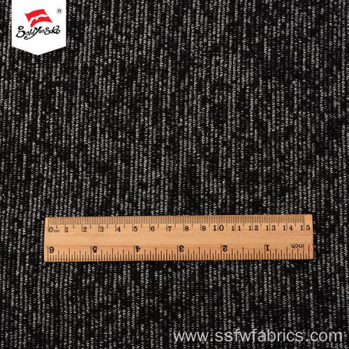 Luxury Silver Wholesale Thick Black Polyester Knit Fabric